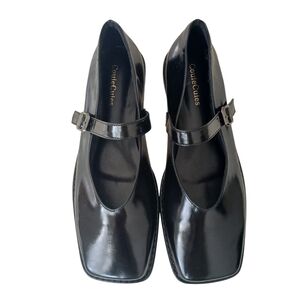 NWOB COUIECUIES Square Toe Mary Jane Flats Women's 11 Black Punk Grunge Goth